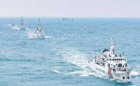 中国海警舰艇编队在我钓鱼岛领海巡航