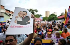 委內(nèi)瑞拉民眾舉行集會要求美國釋放馬杜羅