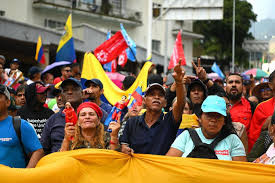 委內瑞拉民眾舉行游行要求美國釋放馬杜羅夫婦