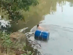 四川自贡垂钓者不慎落水 热心村民不畏严寒施救