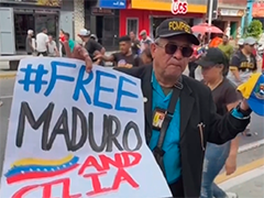 委内瑞拉民众大规模游行反对美国袭击委内瑞拉