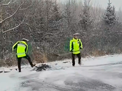 甘肃多部门除雪保畅 护航春节返程车流