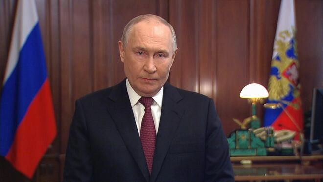 俄总统普京发表讲话称 俄罗斯的对手试图破坏俄乌和平外交进程