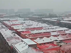 河北邯郸 多地降雪 因地面温度较高未见明显积雪