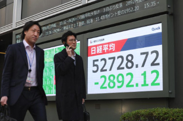 国际油价暴涨致日韩股市大跌