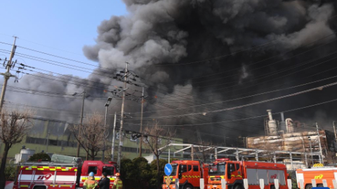 韩国一工厂发生火灾 50人受伤