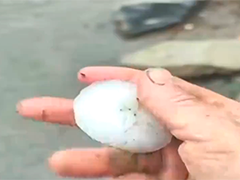 广西气象台发布强对流四级预警 全区多地突下冰雹