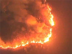 意大利亚平宁山火蔓延超40公顷 消防彻夜奋战