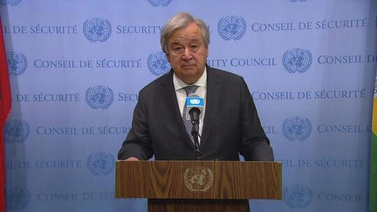 联合国秘书长古特雷斯表示 持续谈判和维持停火是当务之急