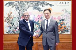 韩正会见孟加拉国民族主义党高级干部考察团