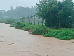 梅州暴雨导致河流水位明显上涨 全市转移约2700人