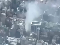 日本大阪市中心一建筑发生火灾