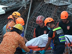 菲律宾在建楼房深夜坍塌 已致4人死亡17人失踪