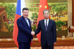 赵乐际同捷克众议长会谈