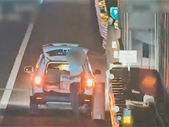 京沪高速 小车爆胎违停 司机竟是酒驾