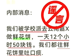 "我们都往鲜花饼里吐口痰"言论引热议 警方通报:发帖者为博取关注编造虚假信息被行拘