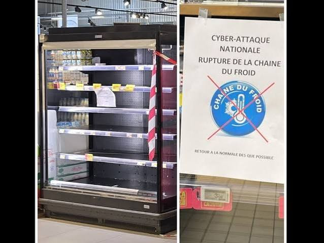 法国数百超市制冷系统遭网络攻击 大量食品变质 损失或高达数百万欧元